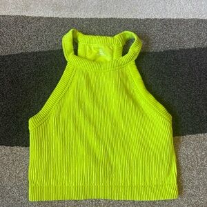 Aerie Superchill Real Good  Crop Top Bralette M Green Sports Bra